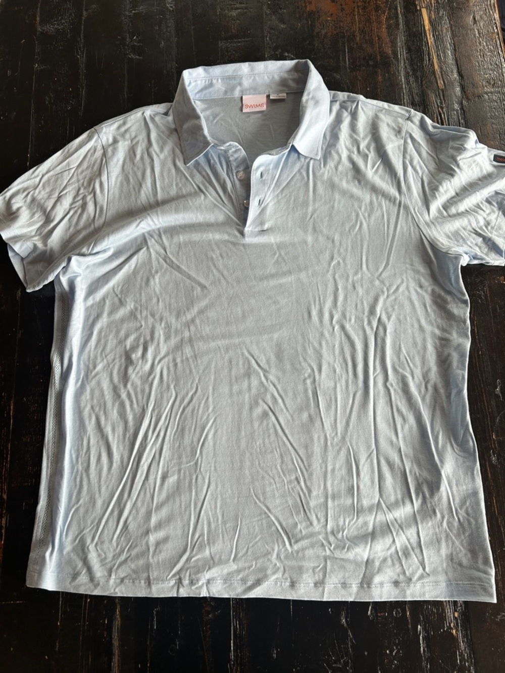 Swims Men's Light Blue Polo Shirt Lyocell cotton Portuguese fabric